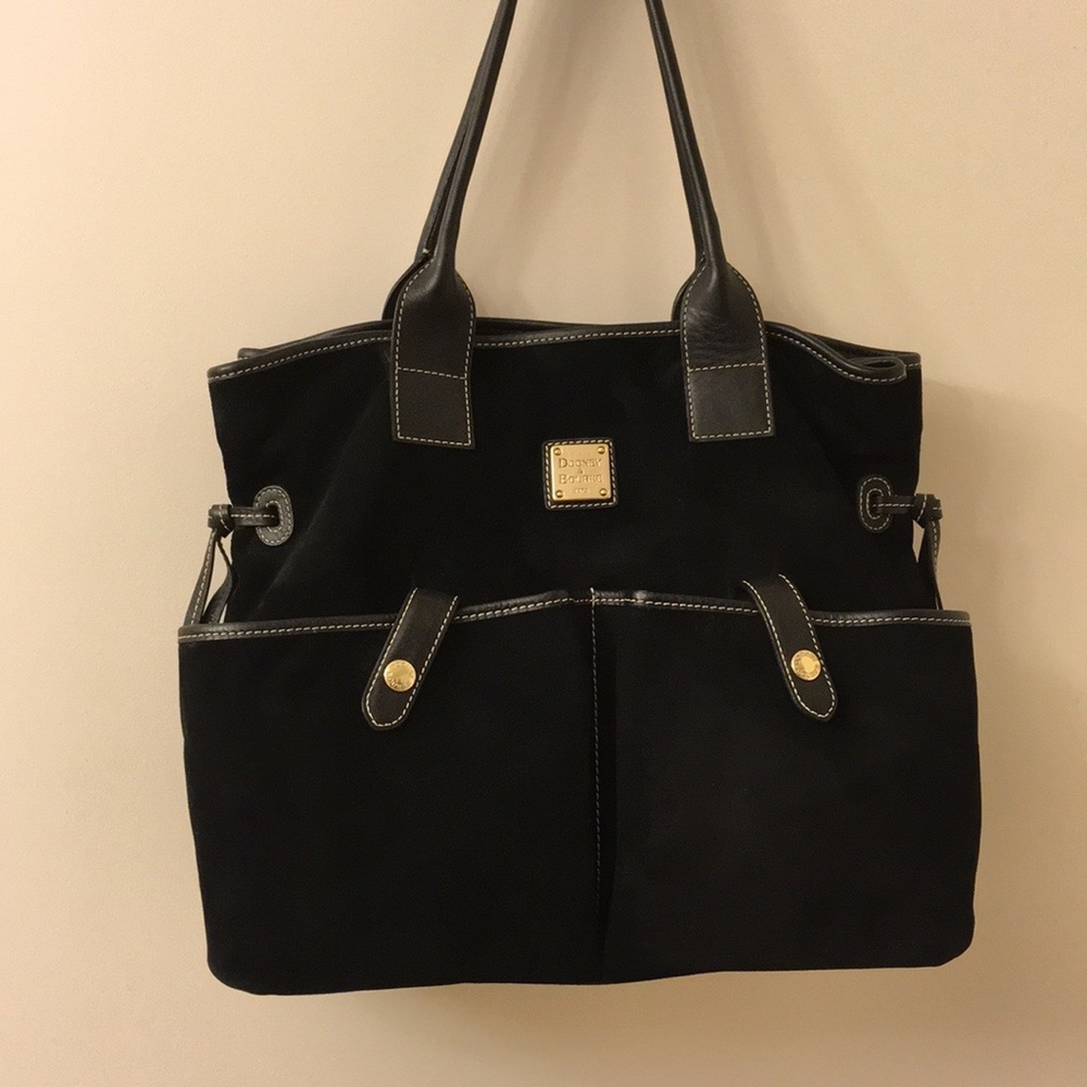Dooney & Bourke Large Black Suede Handbag Final Price